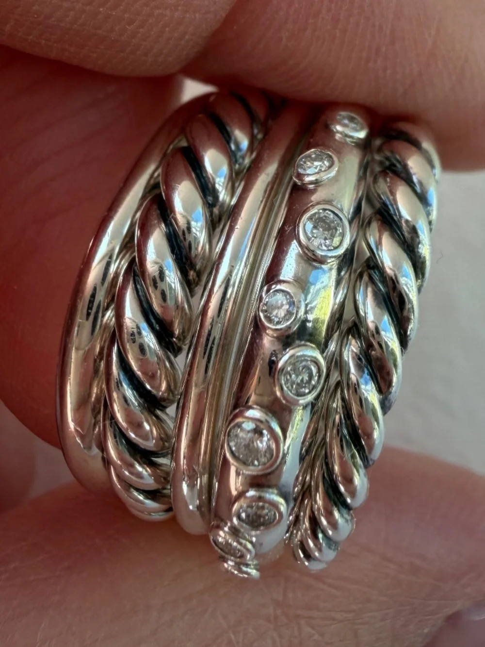 David Yurman Five Row Pure Form Ring - Picture 1 of 9